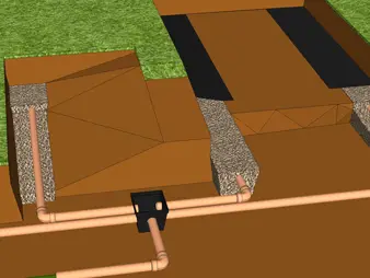 Trench percolation system diagram